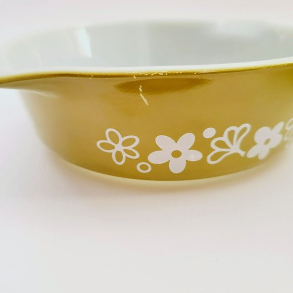 Pyrex Casserole Dishes Homestead & Spring Blossom Floral Green 1pt Retro Bowls - Picture 10 of 10